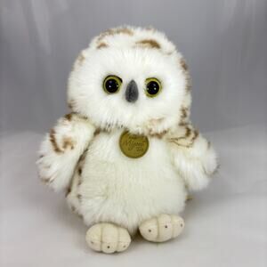 Miyoni by Aurora Snowy Owlet White Brown Owl Stuffed Animal Plush